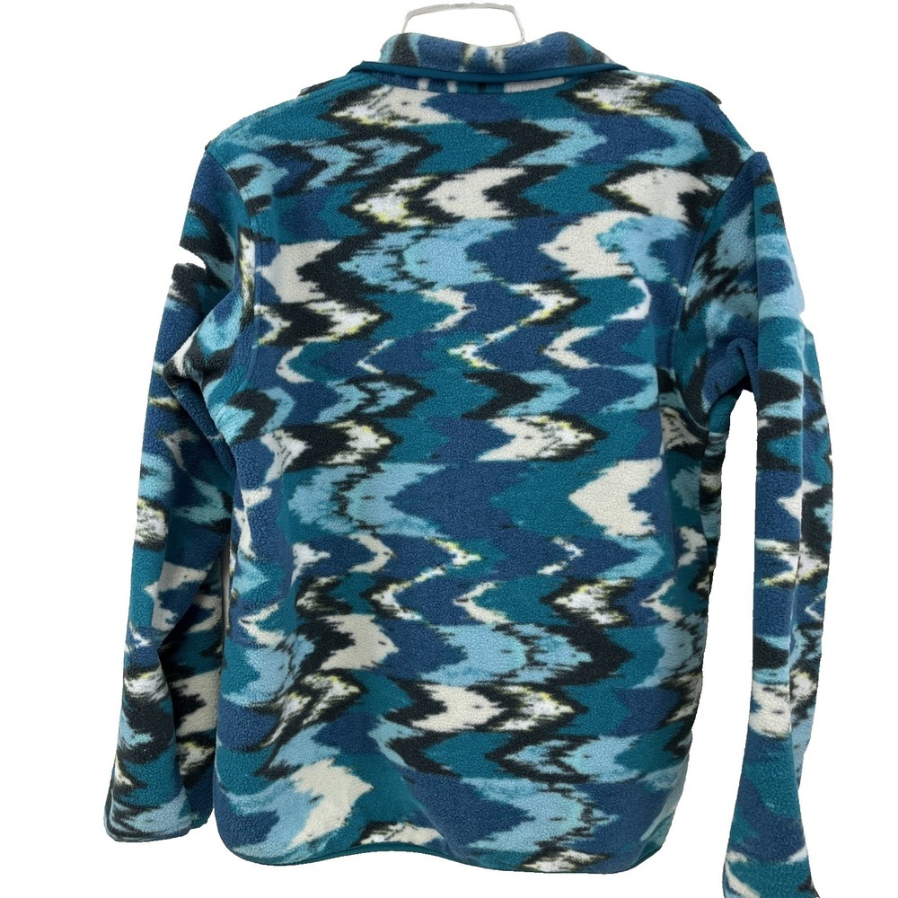 Patagonia Synchilla Women's Size M Snap-T Pullover Jacket Trout Tales Elwha Blue - Picture 3 of 12
